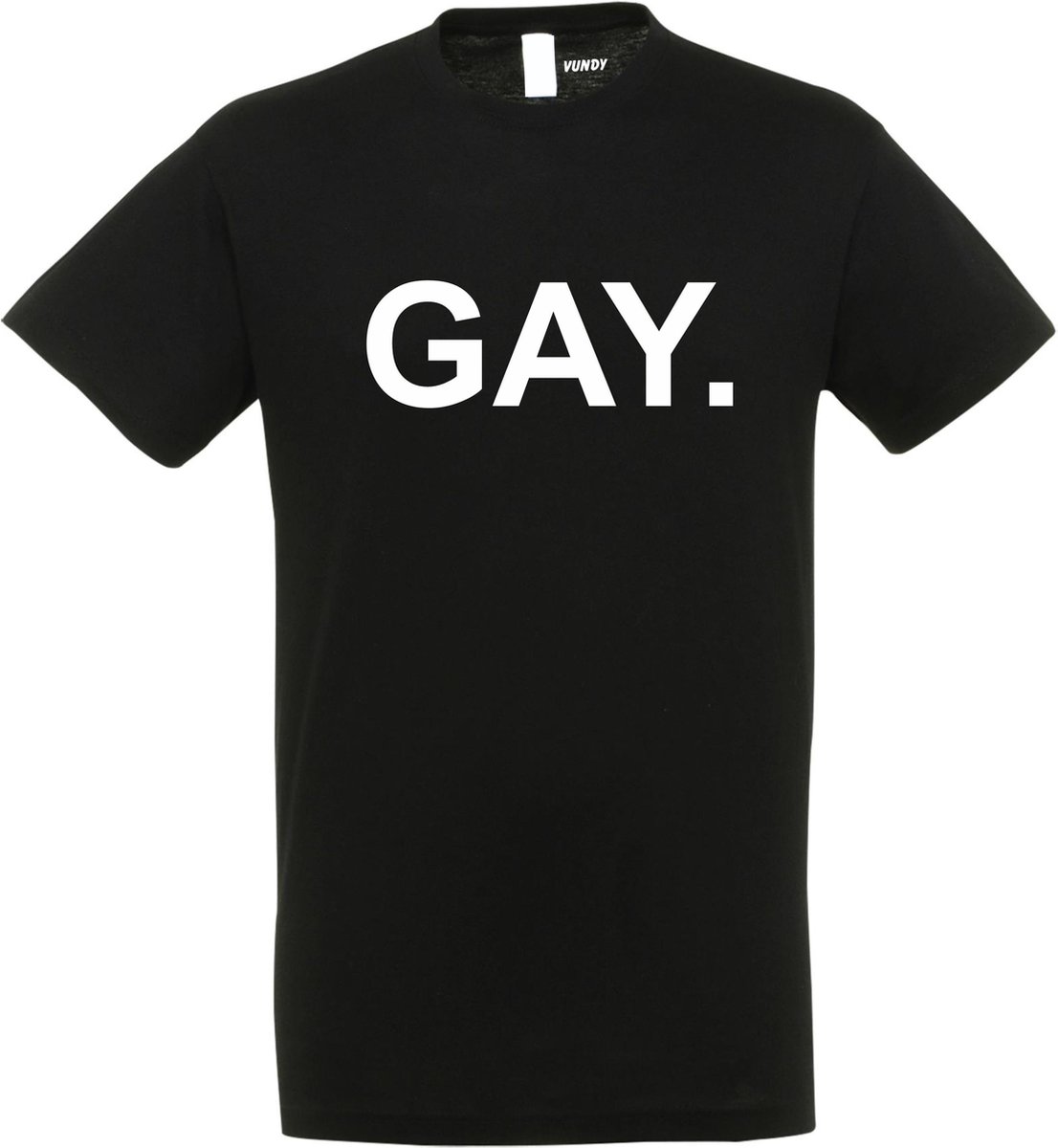 T-shirt Gay. | Regenboog vlag | Gay pride kleding | Pride shirt | Zwart | maat XL